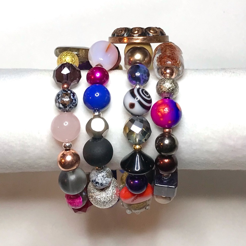 Handmade Bracelet with Vintage and Modern Elements (NB76-3H) New Without Tags - Picture 5 of 11